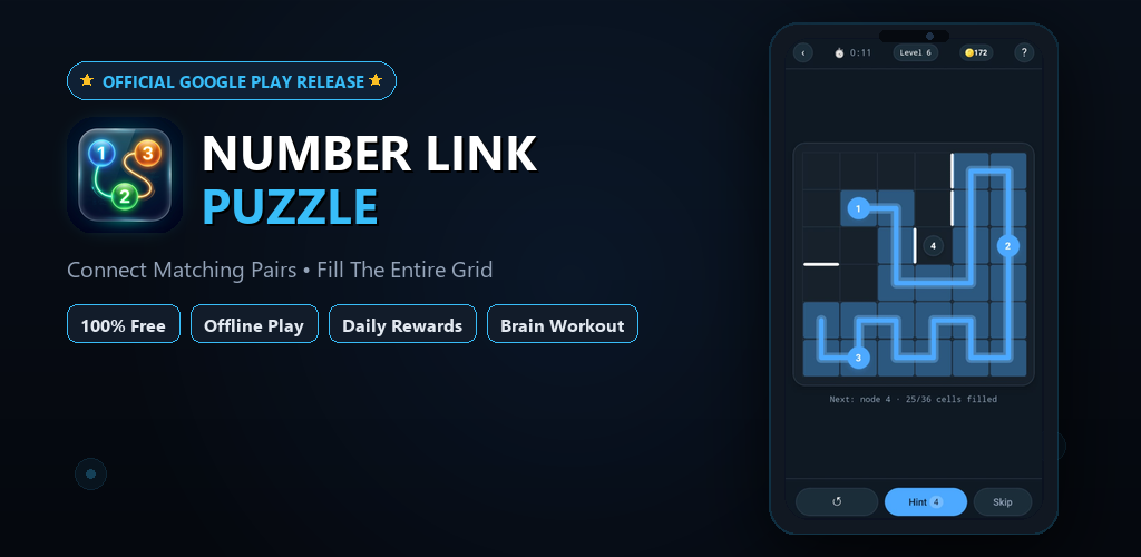 Number Link Puzzle Official Feature Graphic